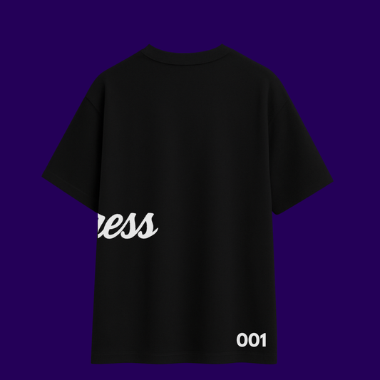 “Express 001” Oversized Black Tee – RevealX System Series