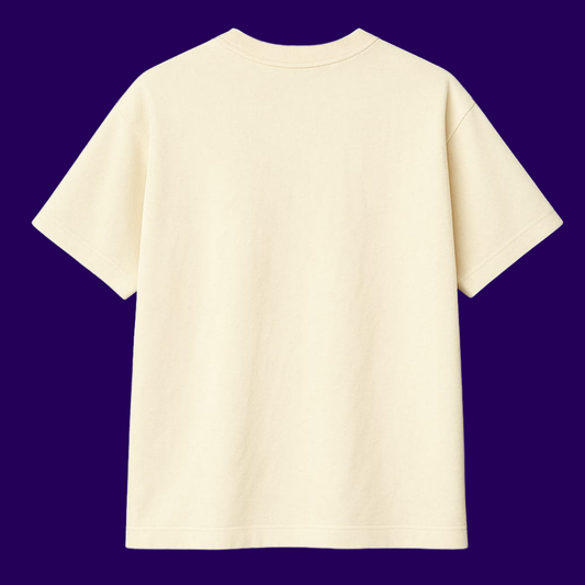 “Be Yourself” Oversized Tee – Cream White